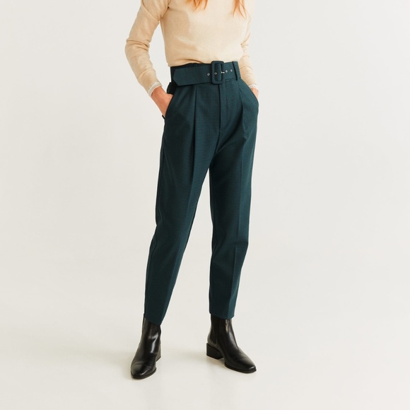 Mango Pants - Mango Plaid Rarity Trousers | US 4